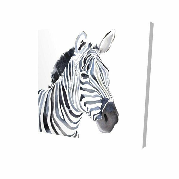 Fondo 12 x 12 in. Watercolor Zebra-Print on Canvas FO2781178